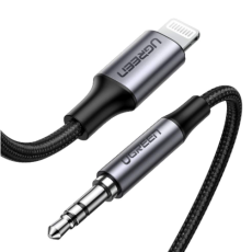 UGREEN-Lightning-to-3-5mm-Aux-Cable-Aluminum-Shell-with-Braided-1m-Black