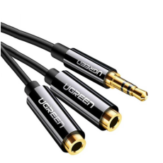 UGREEN-3-5mm-Male-to-2-Female-Audio-Cable-20cm-Black